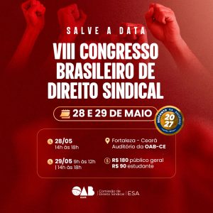 VIII CONGRESSO BRASILEIRO DE DIREITO SINDICAL