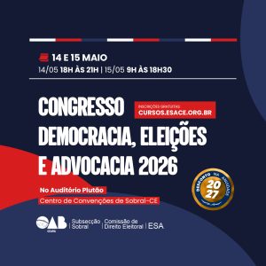Congresso Democracia, Eleições e Advocacia – 2026