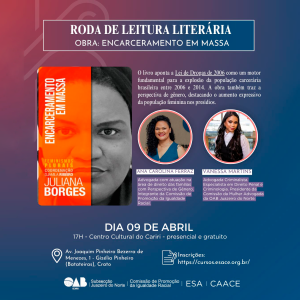RODA LITERÁRIA - OBRA: Encarceramento em massa