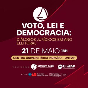 VOTO, LEI DE DEMOCRACIA: Diálogos Jurídicos em Ano Eleitoral