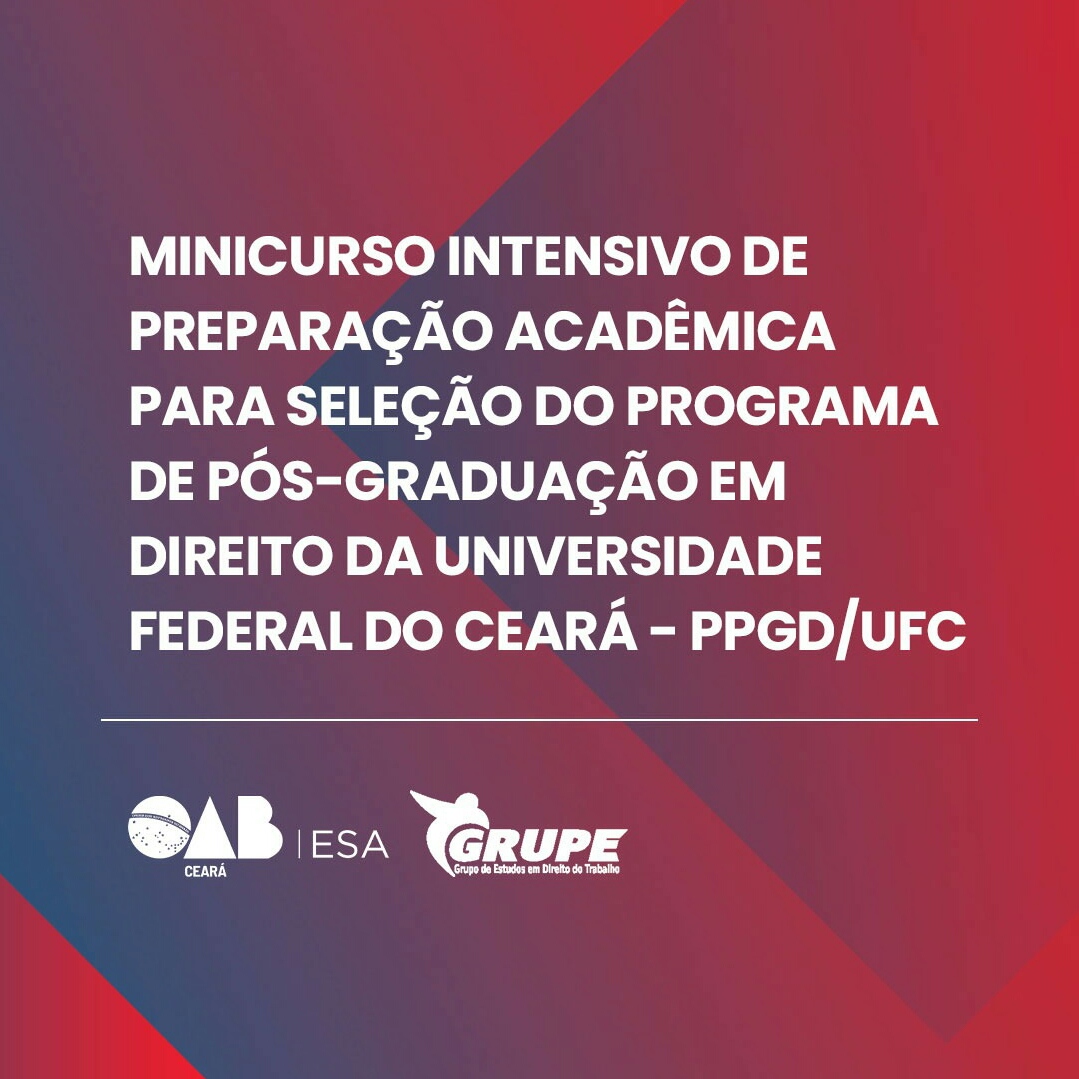 Minicurso Intensivo Preparatório para a Seleção do PPGD/UFC