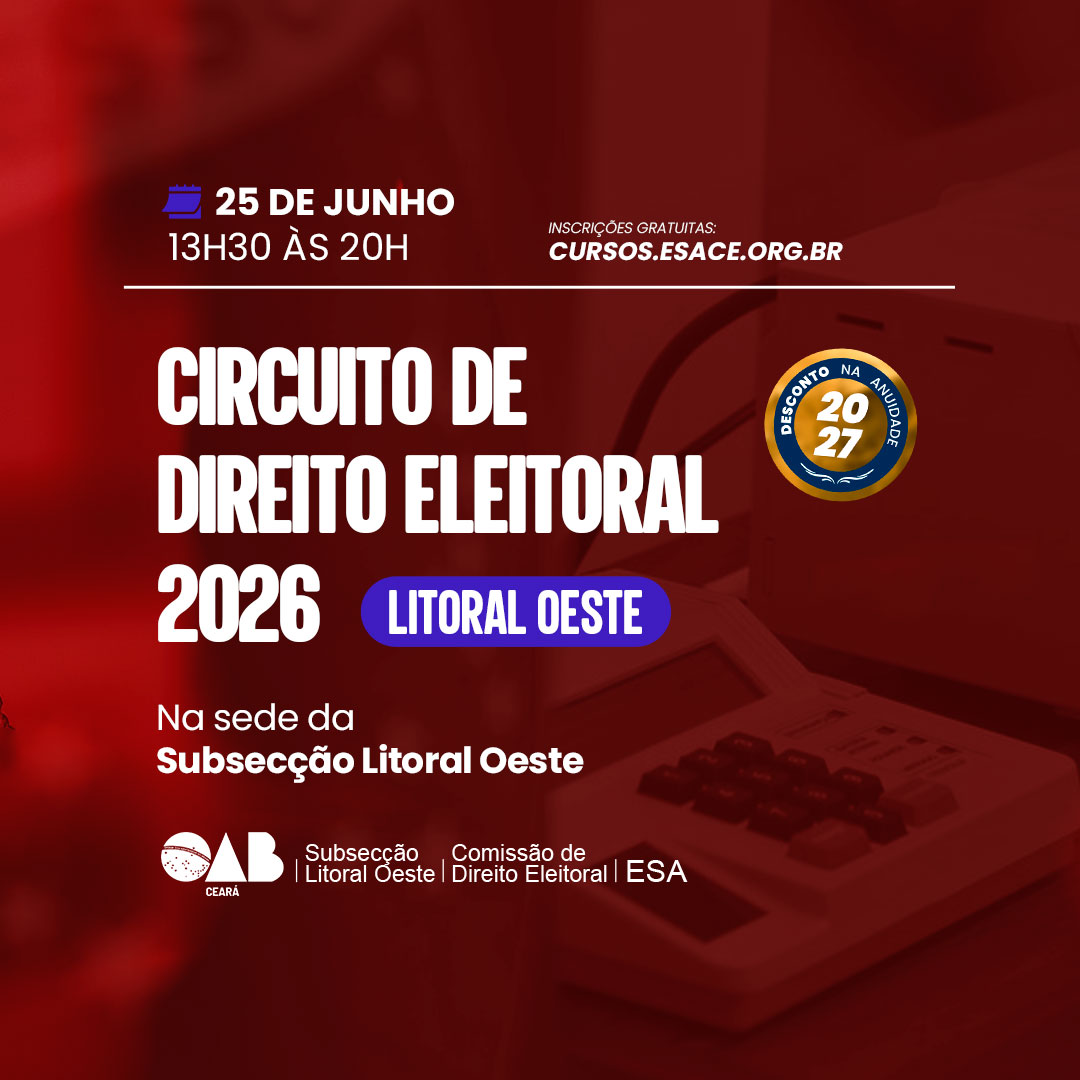 CIRCUITO DE DIREITO ELEITORAL 2026 | Litoral Oeste