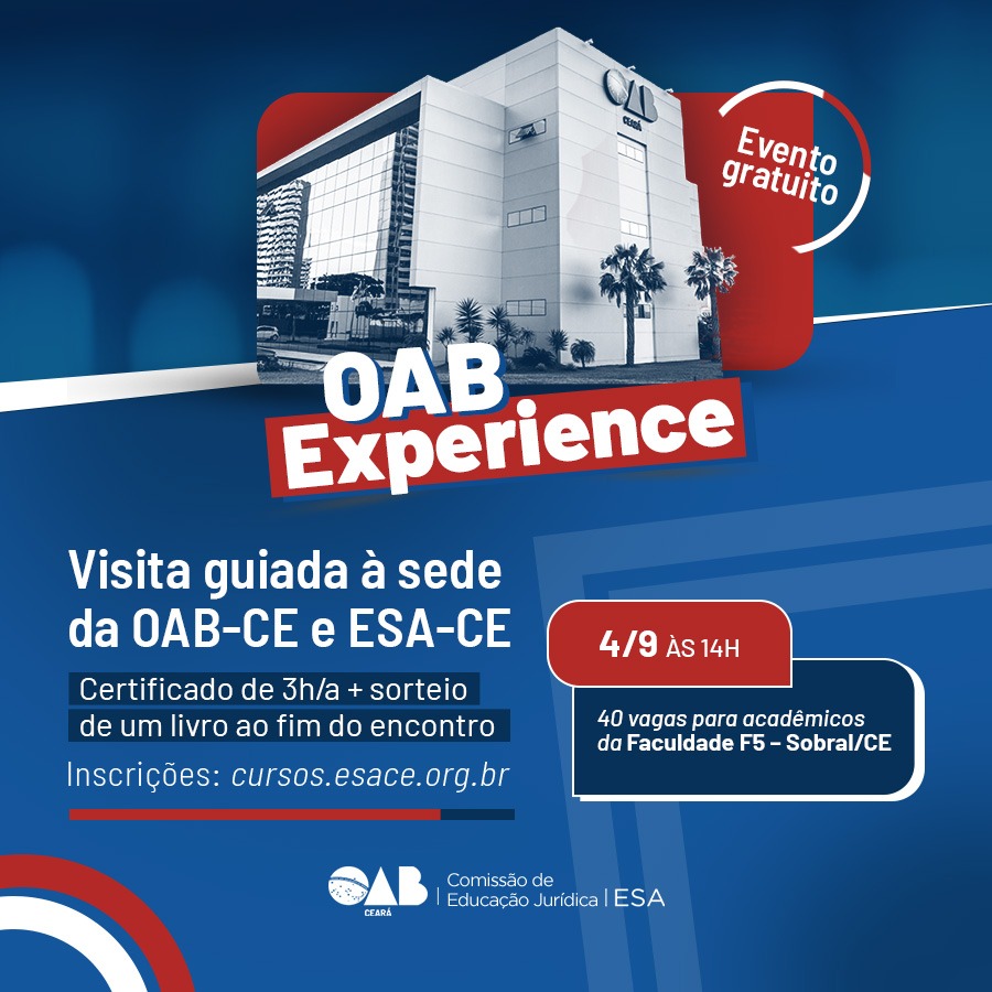 OAB Experience – Faculdade F5 – Sobral/CE
